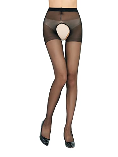 PERAMBRY Sexy Pantyhose for Women Thigh High Silky Stockings Sheer Hollow Out Tights | 12 Denier2