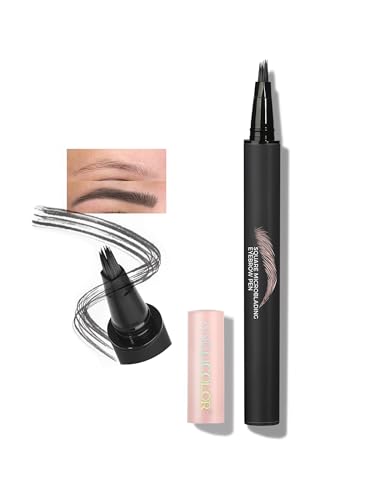 Anglicolor Lápiz Cejas Microblading – Textura Pelo Real, Aplicación Sin Esfuerzo,lapiz de cejas,Impermeable Anti-Manchas,24 h Duración (03 SLATE BROWN)
