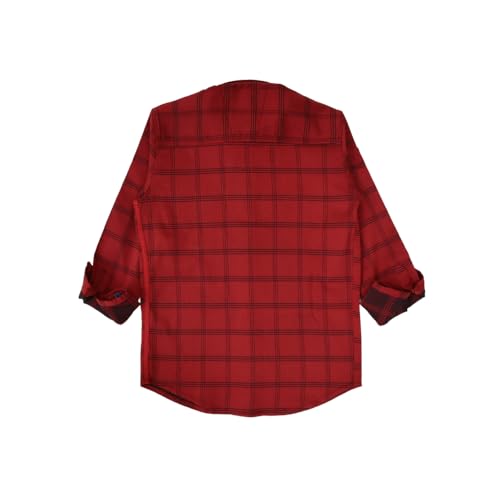 Image of Rocket Science Boy's Casual Regular-Fit Cotton Checked Long Sleeves Shirt.