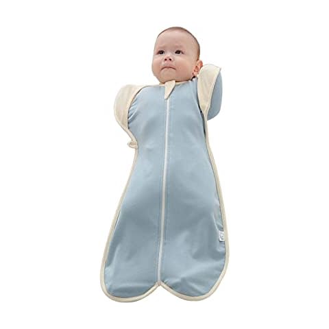 Zigjoy Baby Transitional Swaddle Sack Newborn Swaddle with Arms up Sleeping Bag Zipper Newborn Wearable Blanket 3-6Months Cover