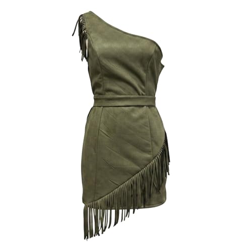 Robe à franges fluide qui affine la taille sans serrer