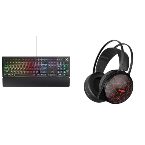 Image of Redgear Shadow Blade Mechanical Keyboard with Drive Customization, Spectrum LED Lights, Media Contro