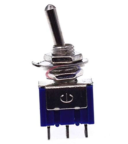 5pcs Blue Mini MTS-102 3-Pin SPDT ON-ON 6A 125VAC Miniature Toggle Switches VE067