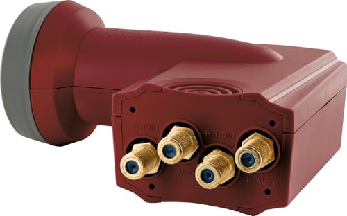 SCHWAIGER 4647 Sat Sistema satélite Set Antena parabólica Quad LNB Digital 8X F-Plug 7mm Sat Antena Aluminio Set Completo Antracita 75 x 80 cm - imagen 7