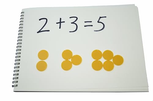 SmartDealsPro 100 Stück 25 mm/2,5 cm blickdichtem Kunststoff Lernen Zählen Marken Poker Chips mit Aufbewahrungsbox, goldfarben