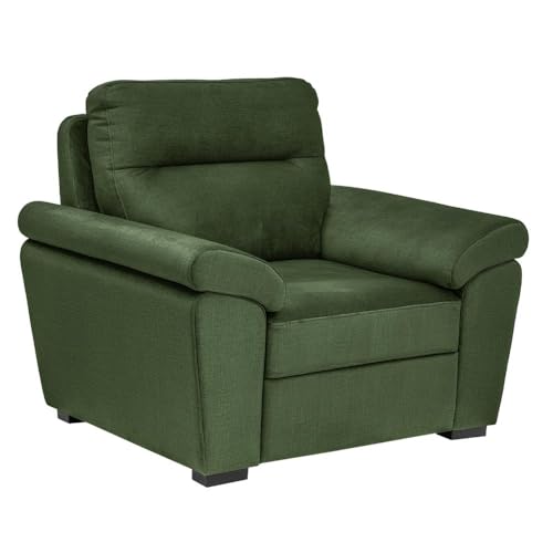 Image of Wakefit Sofa Set | 5 Year Warranty | Sofa 1 Seater, 1 Seater Sofa for Living Room, Wooden Sofa Set, Single Seater - Lounger Plus(Reflection : Green)