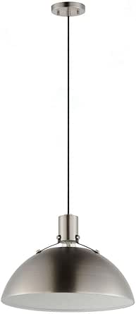 Maxim Lighting 12042SN Dawn - 1 Light Pendant-8.75 Inches Tall and 12 Inches Wide, Finish Color: Satin Nickel, Installation: Traditional