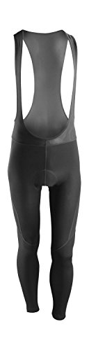 Babero de largo para hombre Spiro con tirantes negros de ciclismo invierno