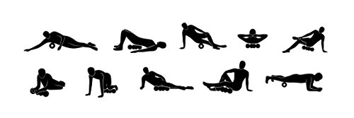 Rollga Basic - The Better Foam Roller for Flexibility, Muscle Recovery, Back & Neck Massage, Exercise (Black & White)