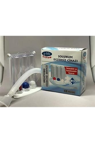 Rabır Triflo Solunum Egzersiz Cihazı, 3 Bölmeli, Beyaz