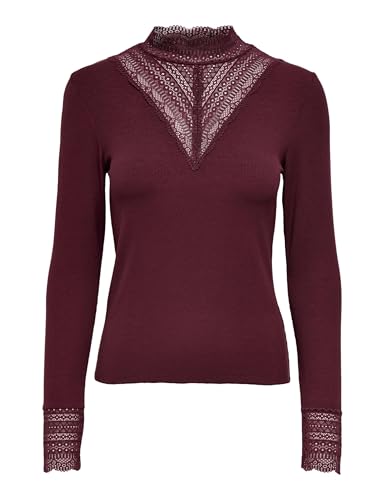 ONLY ONLTILDE L/S HIGH Neck LACE TOP JRS NOOS