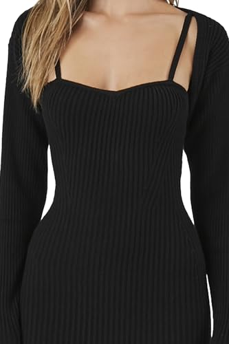 Image of Forever 21 Women's Shrug & Sweater Cami Dress Set