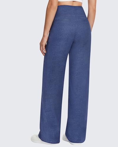Image of G4Free EverGoing Yoga Pants Women Wide Leg Pants with Pockets High Waist Stretch Dress Casual Sweatpants Petite /Regular /Tall