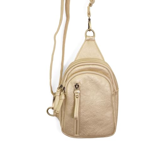 Image of Joy Susan Skyler Sling Bag: Vegan Leather, Zippered Closure, Brass Plated Hardware