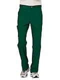 Cherokee Mens Scrub Pants with Cargo Pockets, Two-Way Stretch Modern fit Drawstring Pants WW140, M, Hunter Green