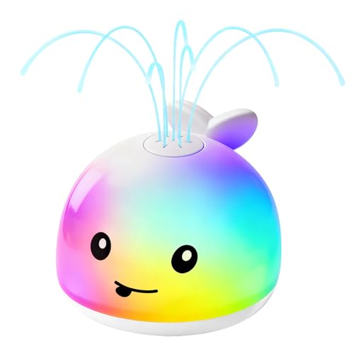 NAFAS Bath Toys Light Up Bath Toys Whale Bath Toy Sprinkler Spary Water Whale Bath Toy Suitable for Birthday Shower Gifts for Boys Girlds