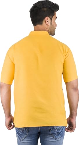 Image of Men's Cotton Short Kurta Without Pant | Mandarin Neck Short Kurta | Half Sleeve Casual Kurta | Traditional Ethnic Regular Kurta | Solid Plain Kurta for Men's (Pack of 1)
