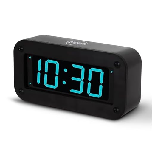 Digital Clock Battery Operated - LED Display Alarm Clock for Bedroom, Includes DC Cable, Adjustable Brightness, Snooze, 12/24Hr
