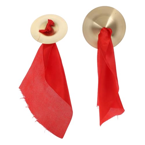 BESPORTBLE 1 Pair Metal Finger Cymbals for Elegant Percussion Instrument Lightweight Easy to Carry for Belly Dancing Musical Performances Durable Metal Construction