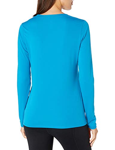 Hanes Women's Sport Cool Dri Performance Long Sleeve Tee, Underwater Blue, X Large