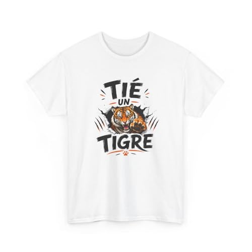 T-Shirt Tié un Tigre Humour Marseille Homme Femme – Expression Marseillaise Drôle – Tee Shirt Tigre Style Urbain