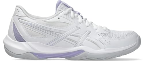 Asics Damen Gel-Flare 12 Netball-Schuhe, White/Pure Silver, 40.5