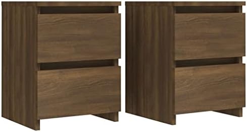 vidaXL 2x Bedside Cabinet Telephone Stand Nightstand Bed Cabinet Bed Drawer Cabinet Couch Table Furniture High Gloss White Engineered Wood