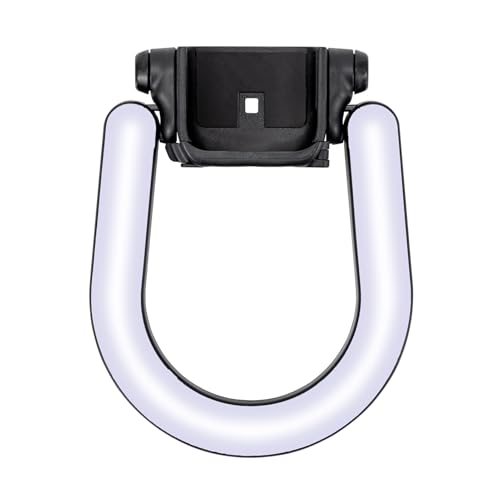 Anillo de luz LED portatil de brillo continuo con clip y 4 modos para creadores de contenido