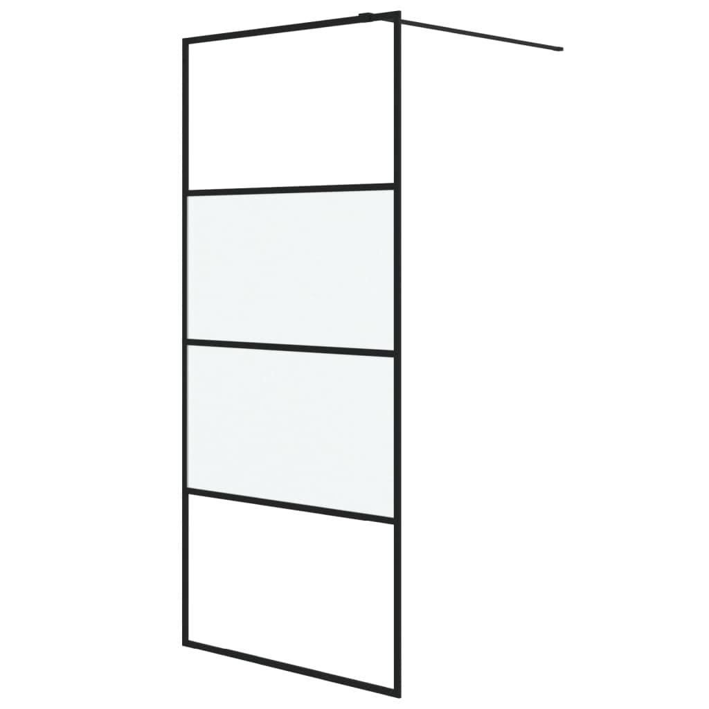 Regulowana ścianka prysznicowa do łazienki ze szkłem bezpiecznym ESG, kabina prysznicowa z aluminiową ramą i przezroczystym szkłem do kabiny prysznicowej, 90 x 195 cm