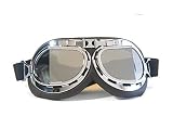 CRG Sports Motorcycle Goggle Aviator Pilot Style Cruiser Scooter Motocross Goggles for Man, Woman, A