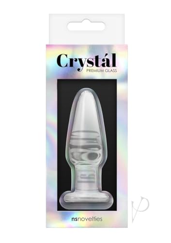 Crystal Glass Tapered Plug Small Clear