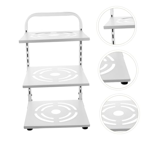 SAFIGLE Adjustable Multi-tier Pot Rack 3-layer White Kitchen Countertop Organizer Heavy Duty Pan Organizer for Cabinet Storage and Draining Kitchen Supply - Image 3