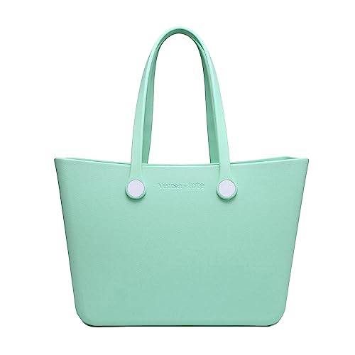JEN & CO. Carrie Ethylene Vinyl Acetate Waterproof Versa-Tote, Mojito Green