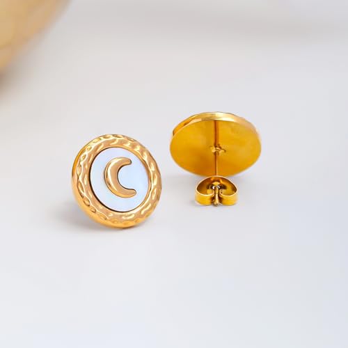 Image of Rubans Demi Fine Stainless Steel Stud Earrings Daily Gift for Women & Girls