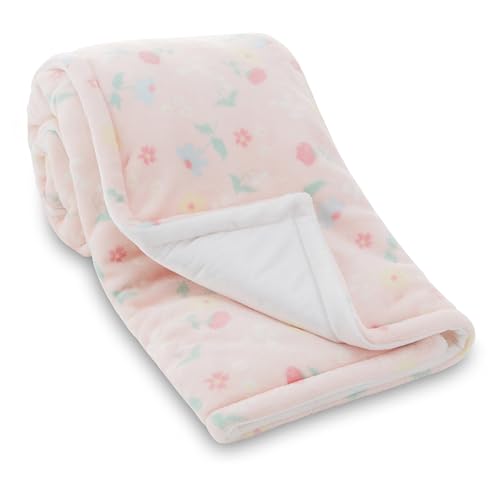 Image of 2-Ply Infant Blanket - Soft Fleece with Polyfill for Extra Fluffiness - Cozy and Warm Baby Blanket for Boys and Girls, 30x40 Inches - Dinosaur, Butterfly, Alphabet, Elephant, Bear Prints