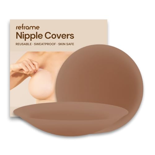 Image of Reframe Grip-It No Glue Nipple Covers | Reusable, Sweatproof, Waterproof | Non Adhesive Nipple Pasties for Women (1 Pair)