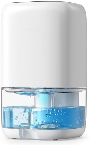 CONOPUPlus Luftentfeuchter 1000ML, Luftentfeuchter Elektrisch für Zuhause mit 7 Farbiger LED, Kompakt, Leise & Effizient für Kleine Räume, Ideal für Badezimmer, Schrank
