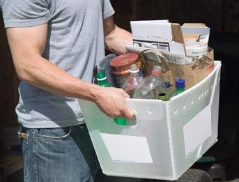 Classic PackAways Reusable Plastic Storage Box Collapsible Tote, Lightweight, Water-Resistant, 16 Gallon, Blue (Pack of 6)