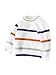 SOLY HUX Toddler Boy's Striped Sweaters Long Sleeve Crewneck Knit Pullover Tops Sweater Fall Clothes Multicolor Striped 4Y