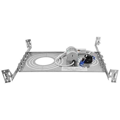 LUXRITE New Construction Mounting Plate, 2-3-4-5-6 Inch, Extendable Hanger Bars, Sliding Plate, Wafer Lights Bracket, 7 Cutout Sizes, Galvanized Steel, Recessed Lighting Shallow Housing (6 Pack) by LUXRITE - Image 4