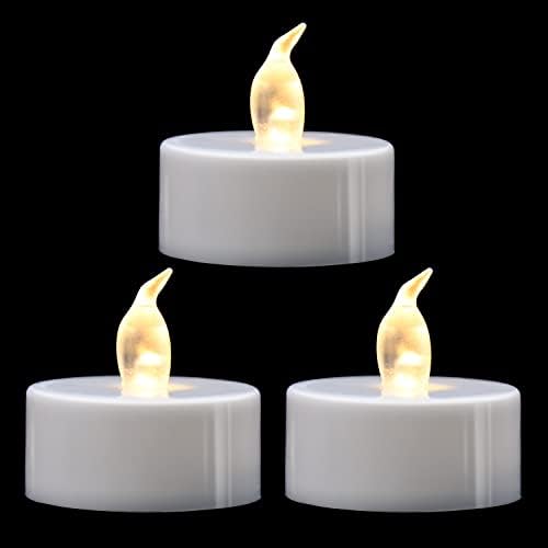 24 Pack LED Tea Lights, Warm White Light, for Decoration