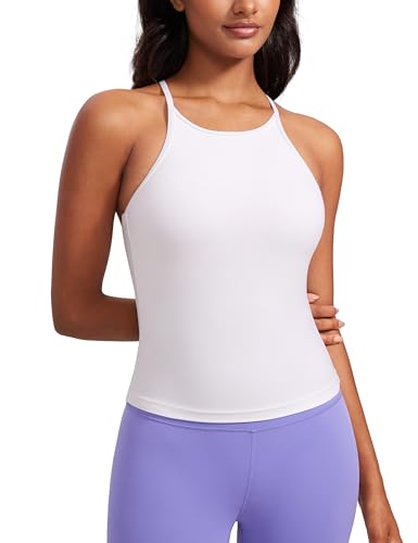 Wellness バックアジャスター付き クロップドトップス　パット付き Amazon.com: CRZ YOGA Butterluxe Womens Y Back Workout Crop Tank