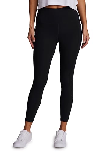 RBX Active High Waisted Squat Proof Ankle Length Leggings for Women, 7/8 Yoga Leggings with Pockets 7/8 Jet Black L