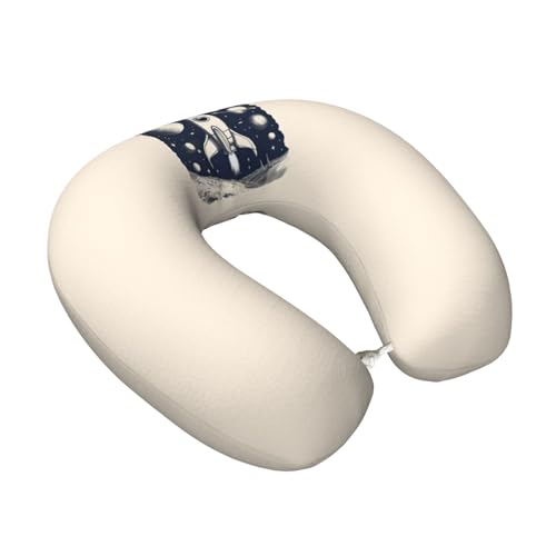 Almohada de viaje de espuma viscoelástica negra ajustable miniatura 2