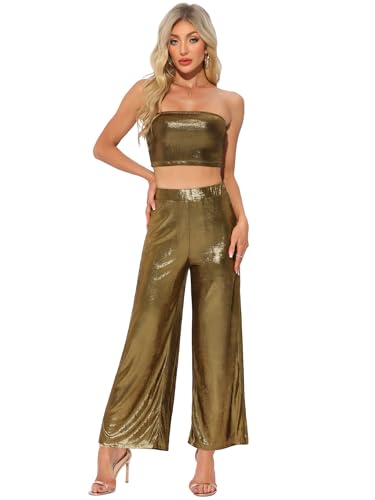 Ensembles de détente décontractés 2 pièces légers avec pantalon ample et haut court