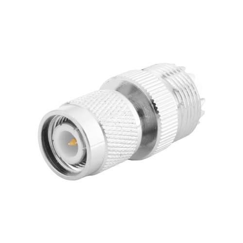 Tacdas TNC Macho a PL259 UHF Conector Adaptador Hembra, Plateado