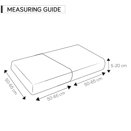 Image of HOKIPO 100% Waterproof Stretchable Elastic 140gsm Sofa Cushion Seat Cover, 2-Piece Seat Cushion Cover, Brown (AR-5352-BRN*2)