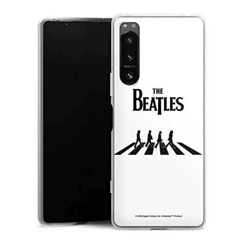 DeinDesign Coque en Silicone Compatible avec Sony Xperia X5 IV Etui Silicone Coque Souple The Beatles Abbey Road Musique - Les Beatles, Paul McCartney, John Lennon, RIngo Starr, George Harrison DeinDesign Coque en Silicone Compatible avec Sony Xperia X5 IV Etui Silicone Coque Souple The Beatles Abbey Road Musique