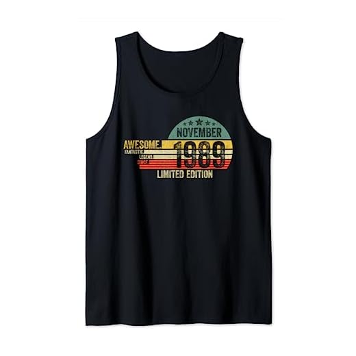 Regalo De Cumpleaños, Impresionante Desde Noviembre 1989 Camiseta sin Mangas