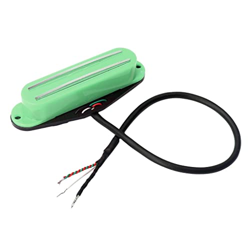 Kioware STエレキギター用デュアルレールピックアップ, 緑, 説明のとおり